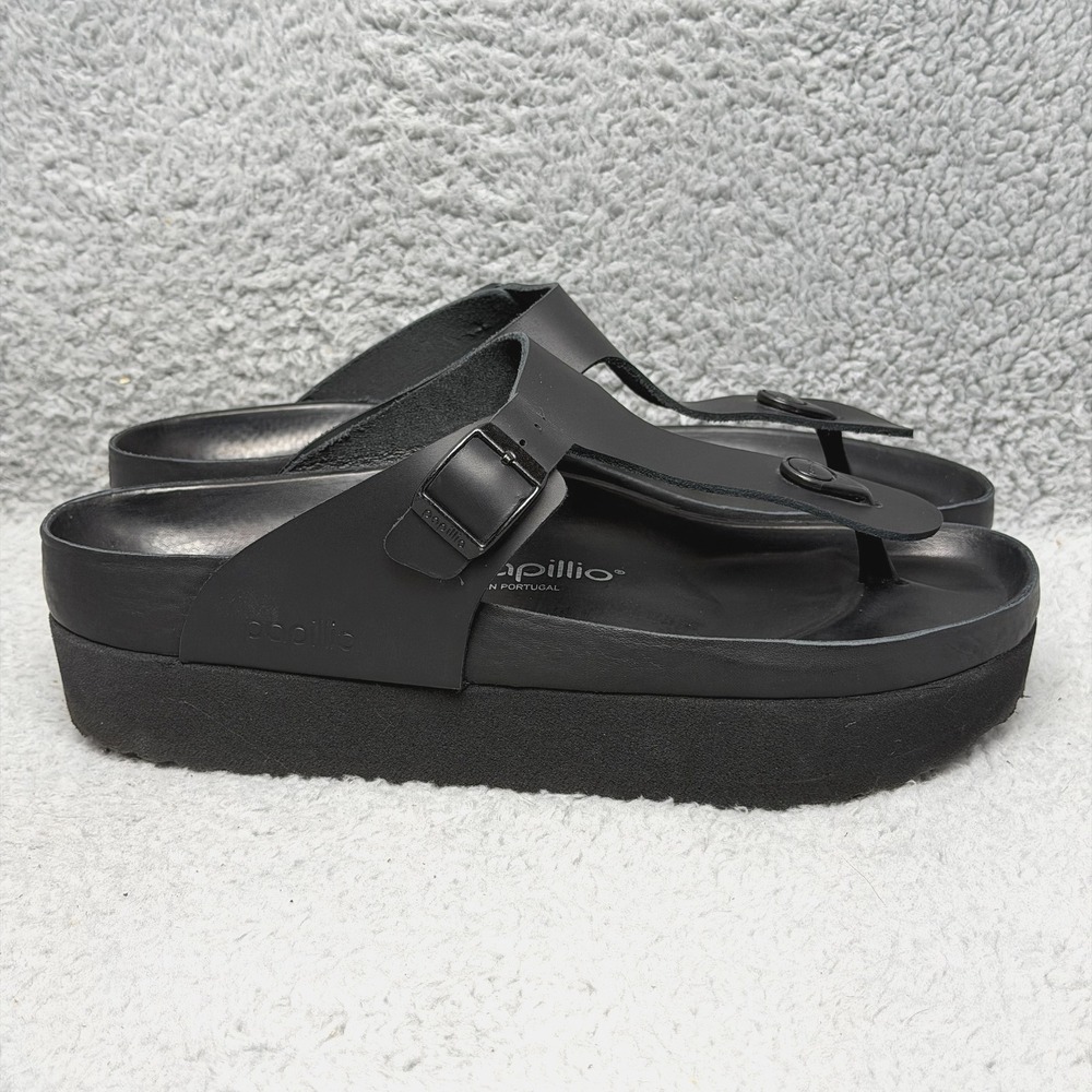 Birkenstock Papillio Gizeh Flex Platform Womens Size 9 Sandals Shoes Black